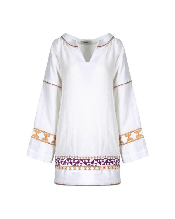 Greek-inspired embroidered dress - Antheris Greece