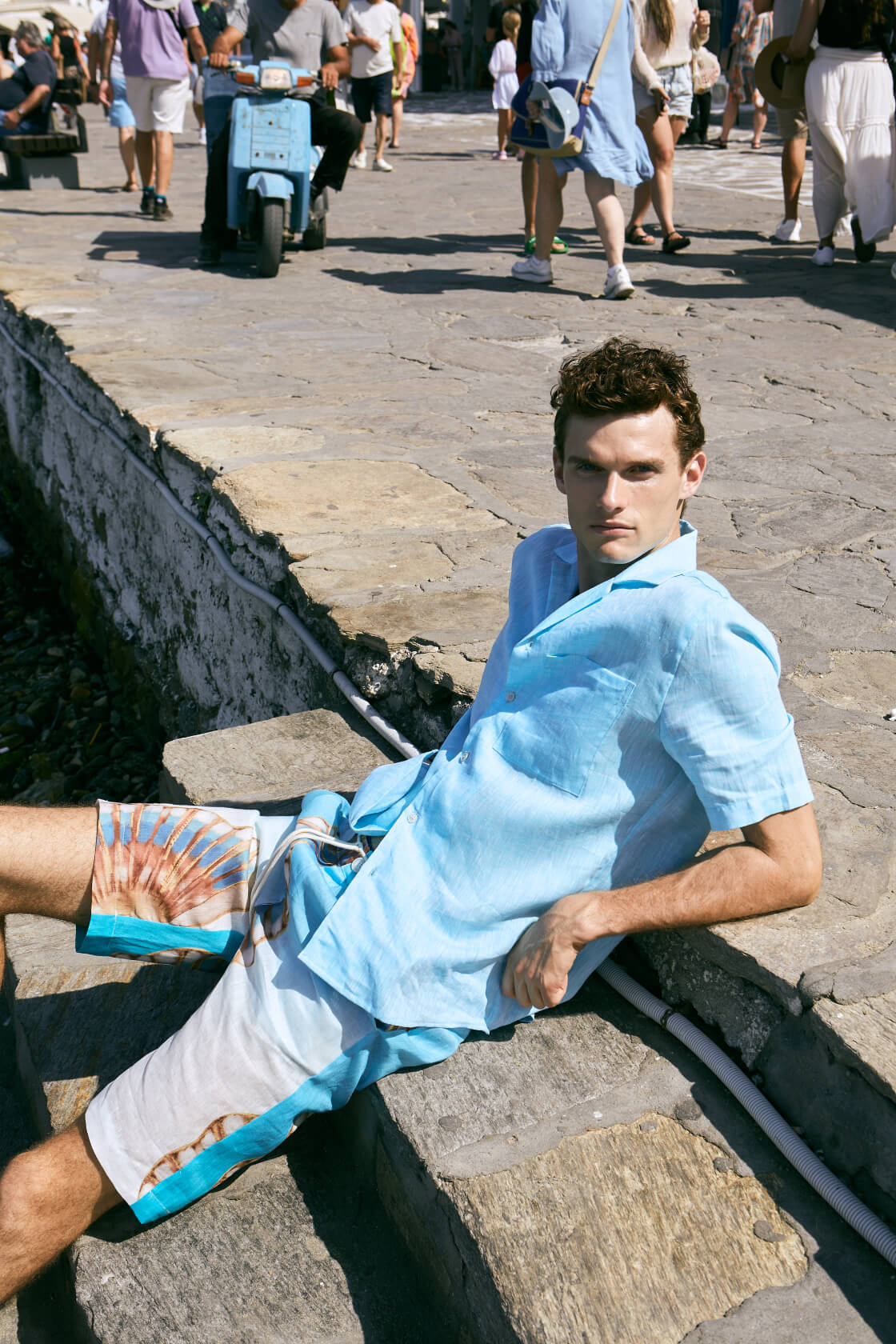 Achilles men's linen casual shirt