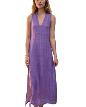 amethyst Filareti linen gauze dress