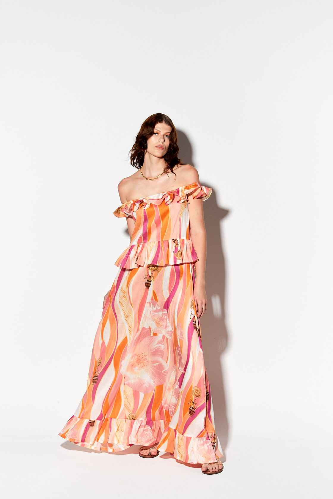 Callisto printed flamenco dress