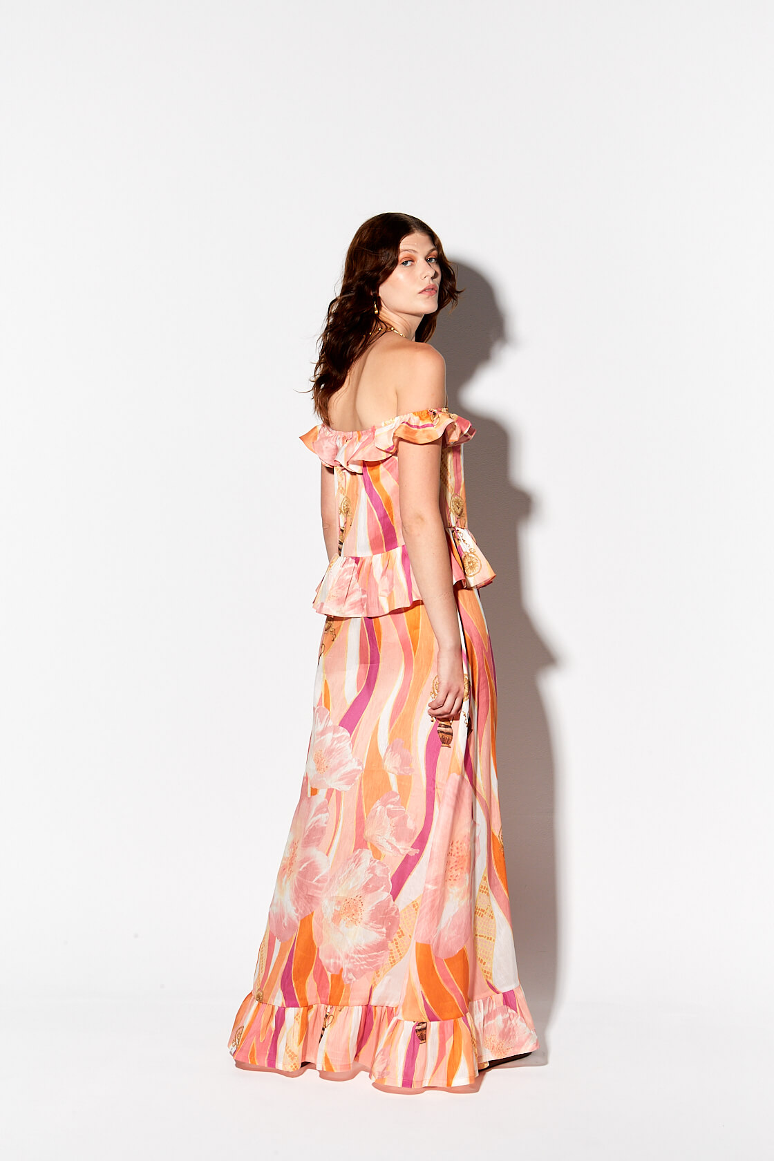 Callisto printed flamenco dress