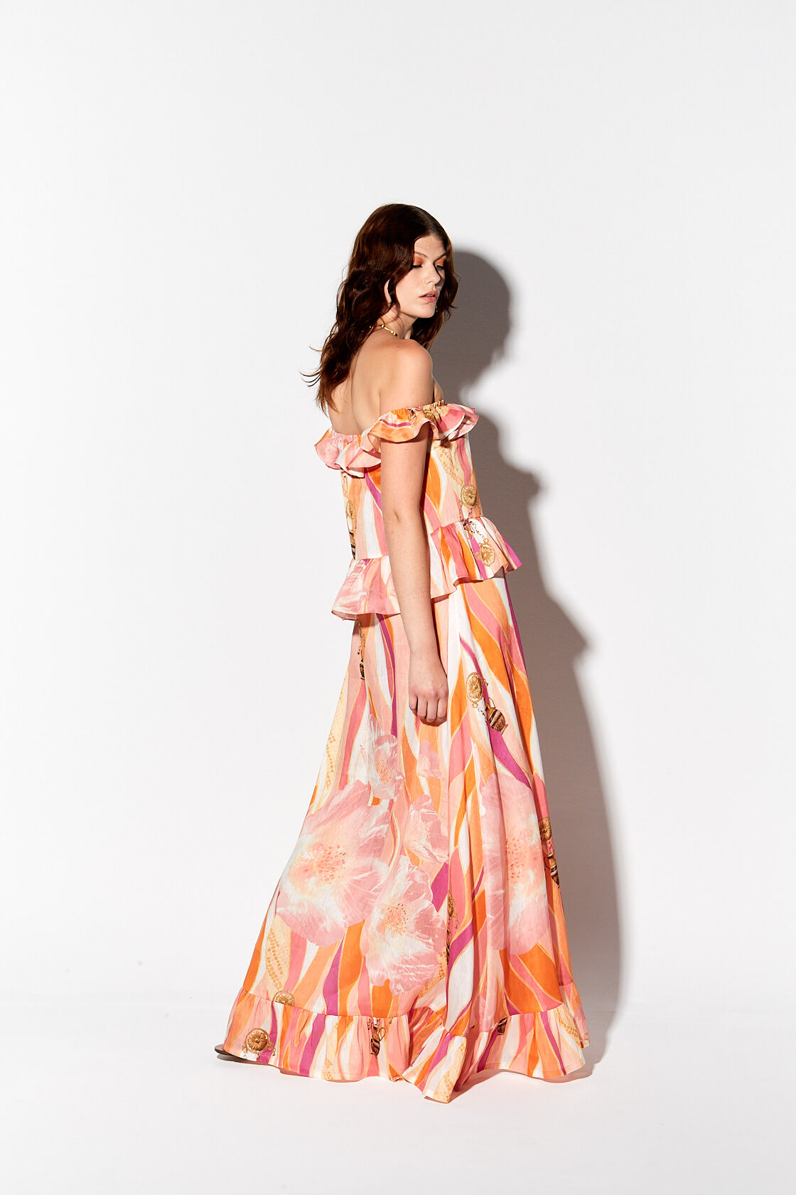 Callisto printed flamenco dress