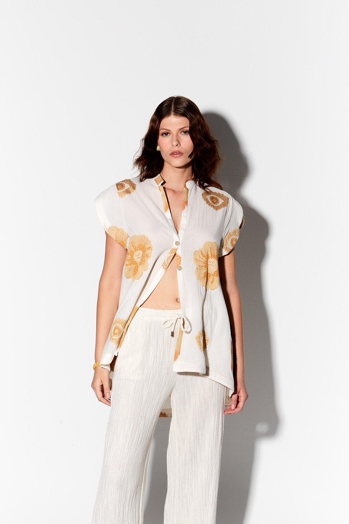 Maia eye-floral loomed vest