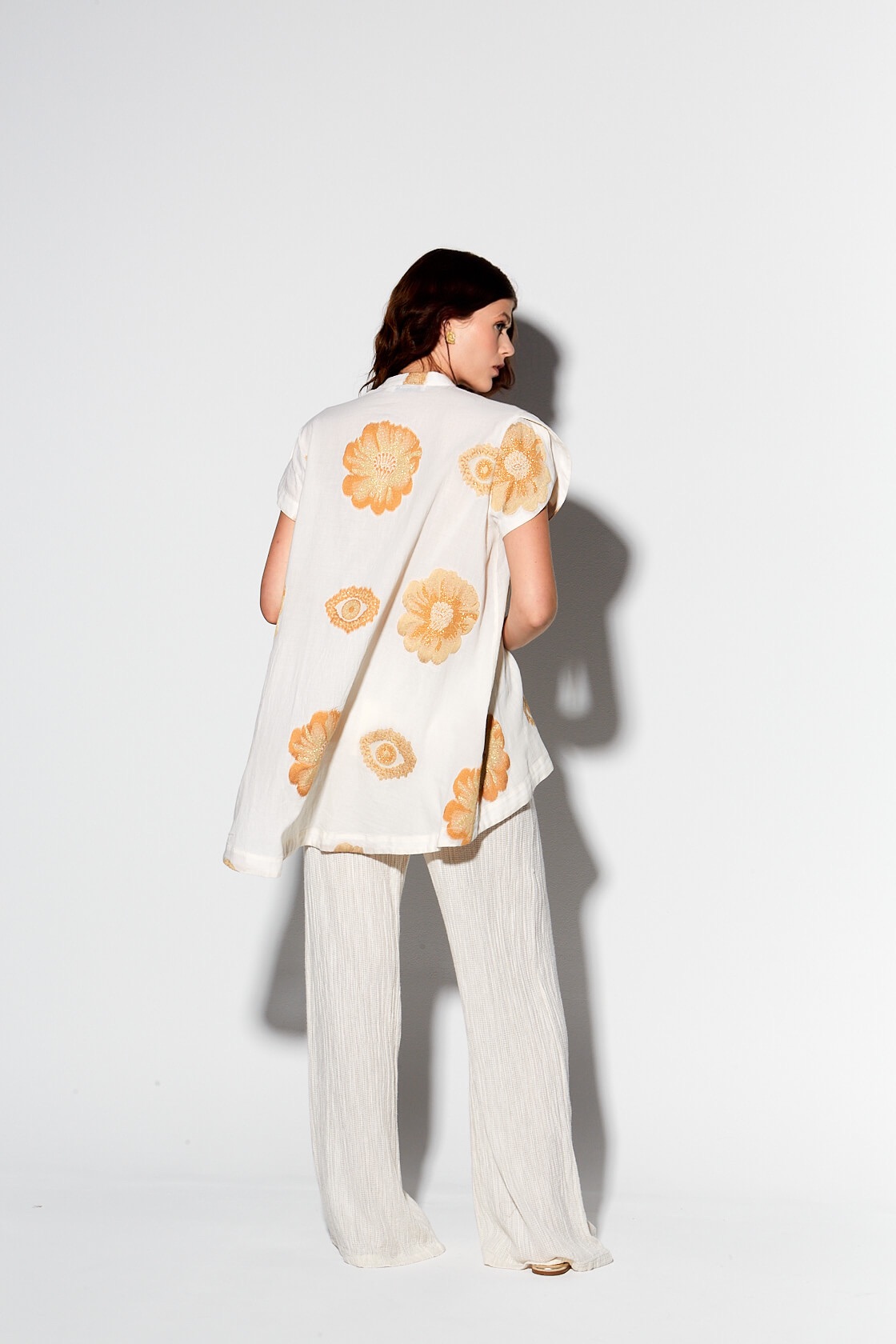 Maia eye-floral loomed vest