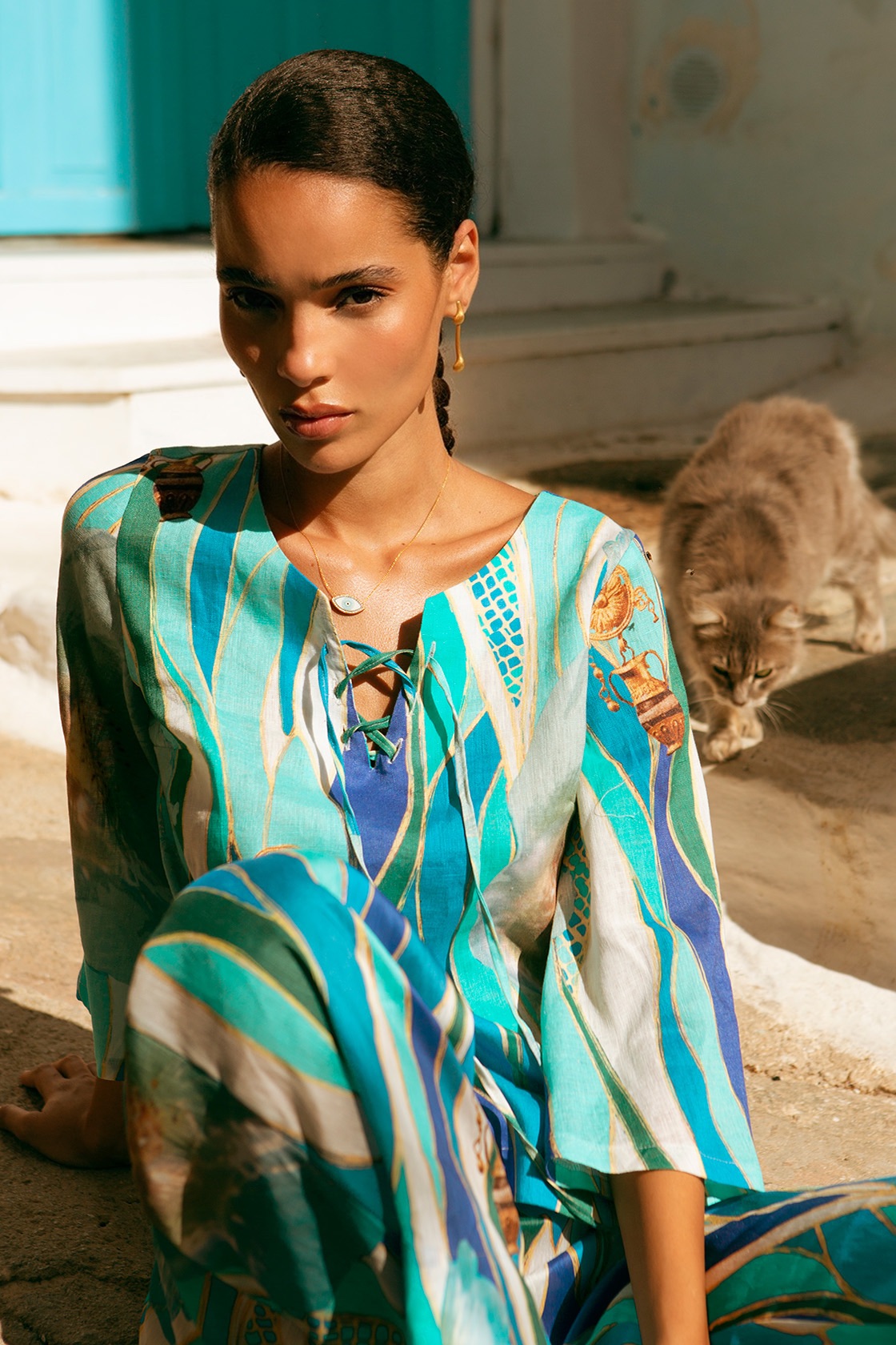 Daphne printed blouse
