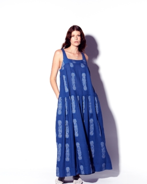 cotton blend maxi dress