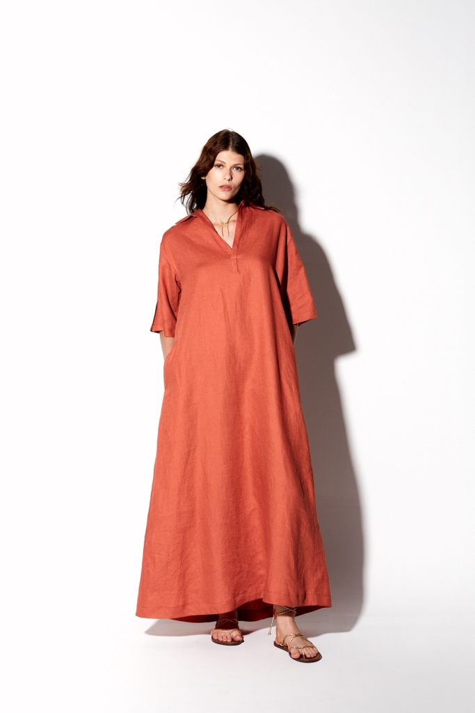 Peitho linen maxi dress