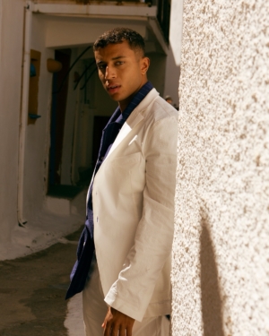 Cotton seersucker Blazer jacket