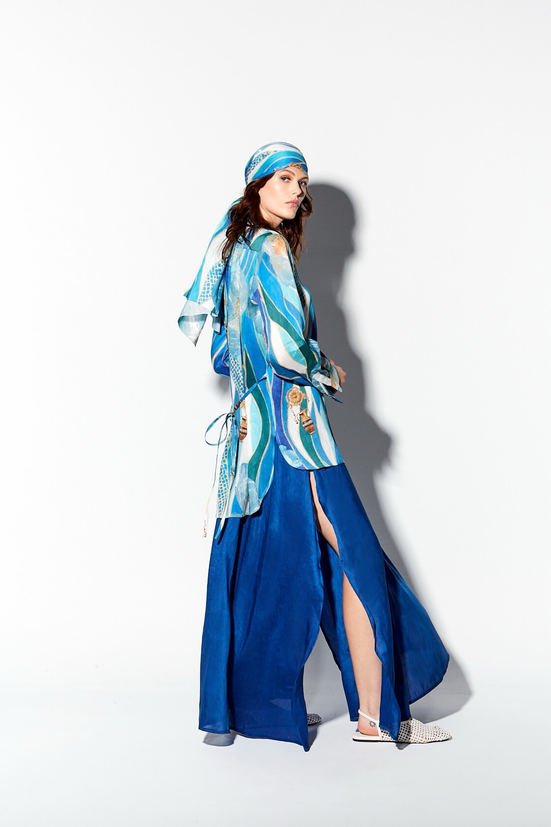 Sophia blue printed shirt