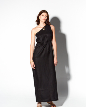 one shoulder maxi dress