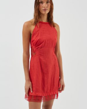 mini lace trimmed dress