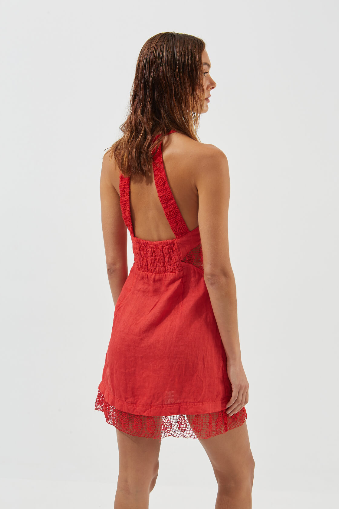 Anemone mini lace trimmed dress