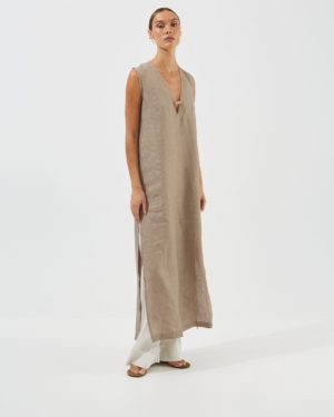 maxi V-neck dress