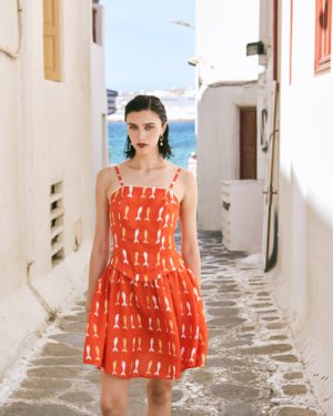 Tulip printed ballerina dress