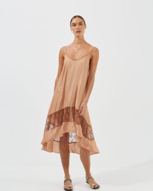 straps lace-trimmed dress