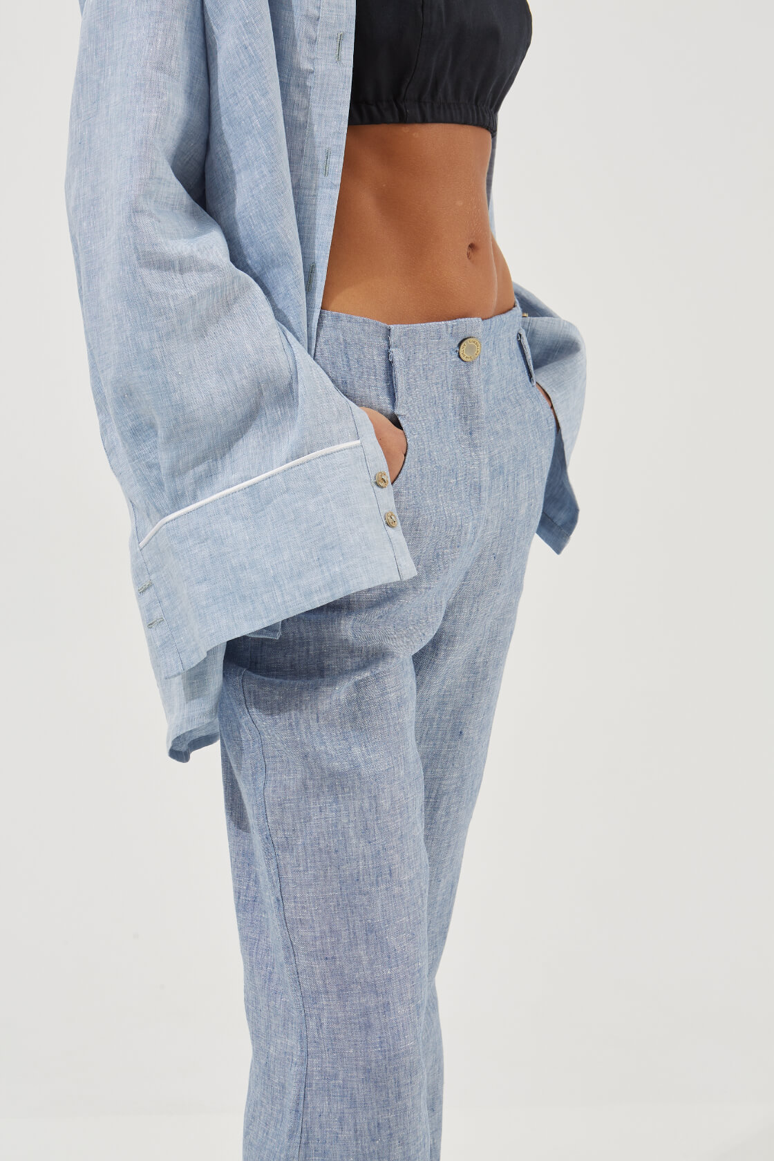 Zahara linen flared pants