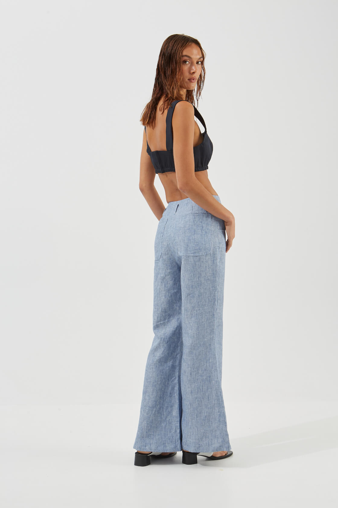Zahara linen flared pants