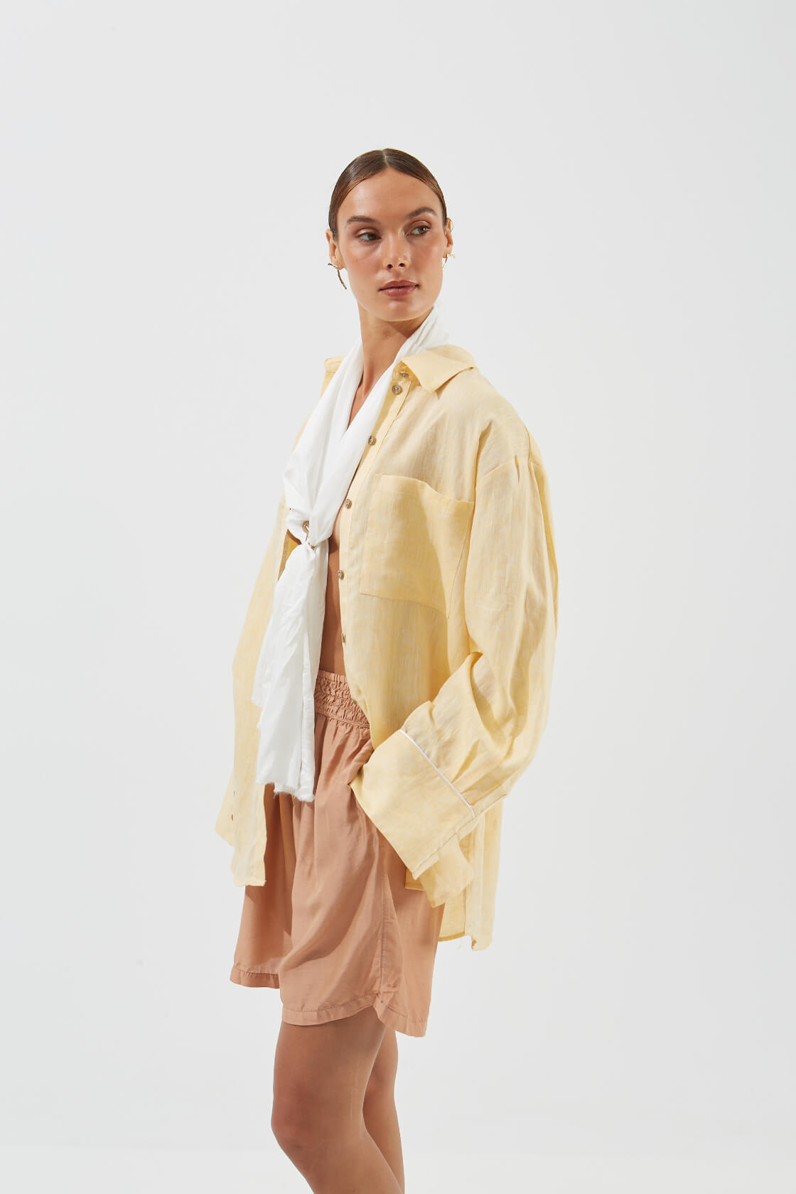 Daisy shirred waistband bermuda