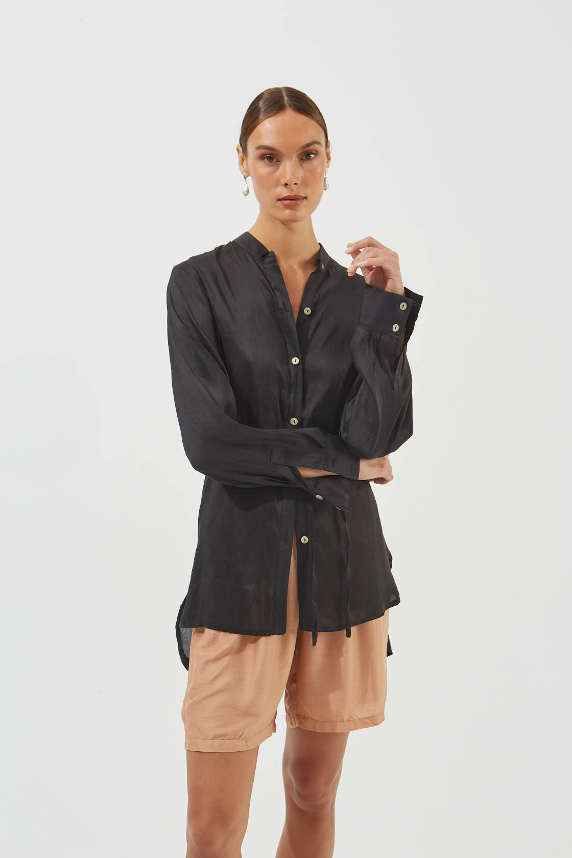 Daisy shirred waistband bermuda