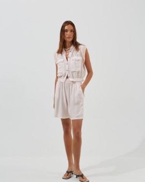 Daisy shirred waistband bermuda