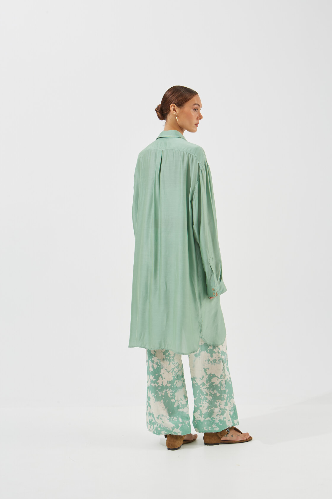 Amaryllis silk-viscose shirt-dress