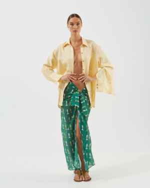 petunia printed pareo