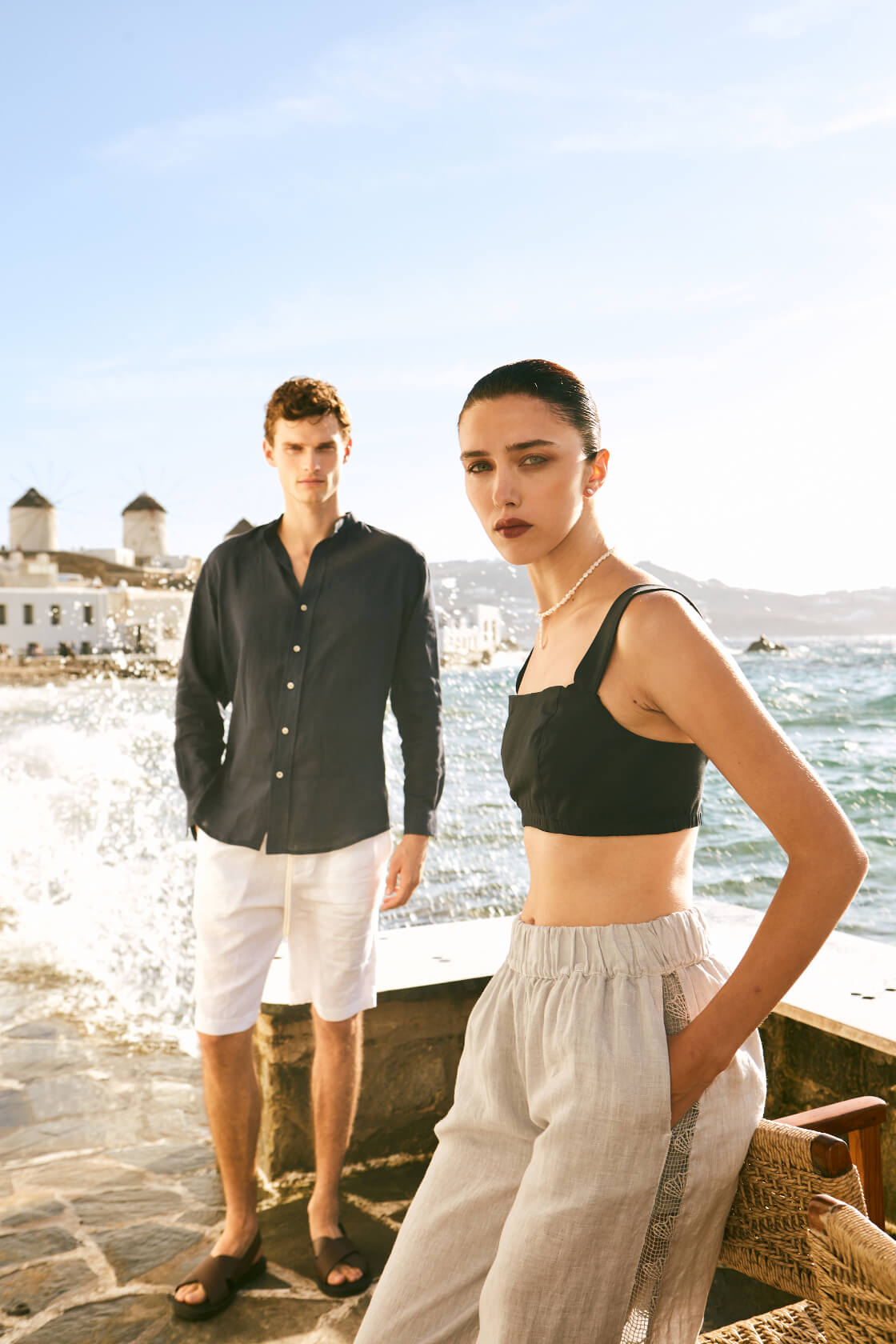 straight-leg linen pants the core edit