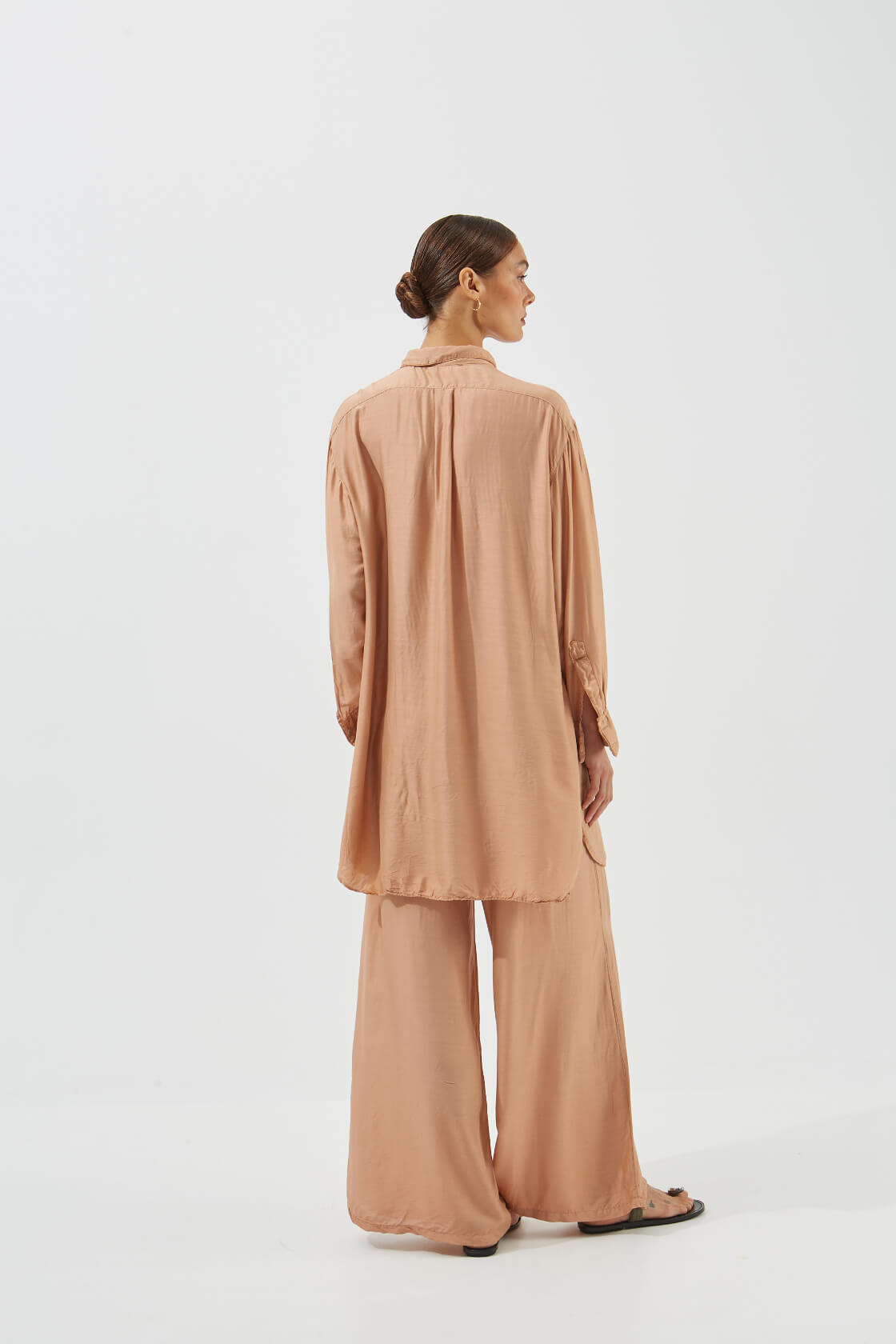 Amaryllis silk-viscose shirt-dress